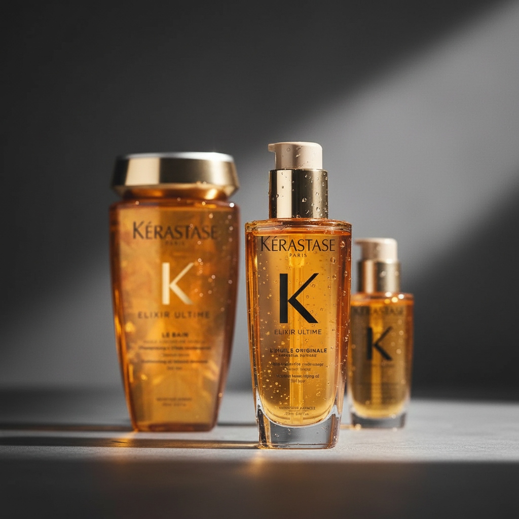 Kérastase Elixir Ultime hair oil collection - L'Huile Originale precious oil and nourishing shampoo for shine and softness