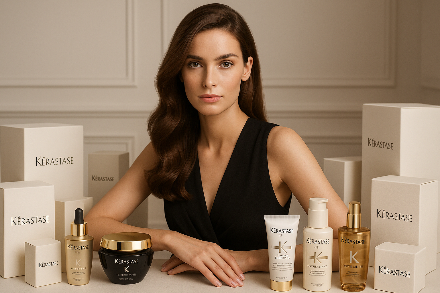 Redken, L'Oréal and Pureology professional hair care products arranged in modern display - Black Friday bulk deals and stock up savings