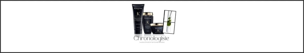 Collection of luxury Kerastase Chronologiste skincare products from the brand Chronologiste.