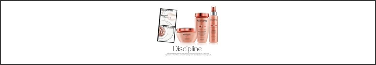 Kerastase Discipline pink-toned skincare and hair products collection in South Africa.