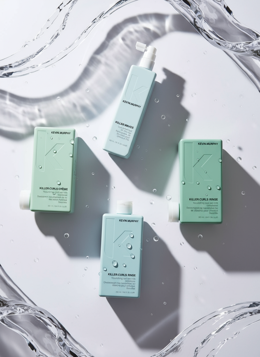 Curly hair icon with spiral curl shapes