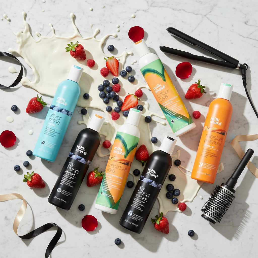 Milk shake shampoo and milkshake hair products collection featuring sulfate-free shampoos for color care, moisture and repair in South Africa