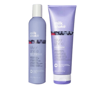 Milkshake Silver Shine Shampoo and Conditioner Set in collection for silver hair care