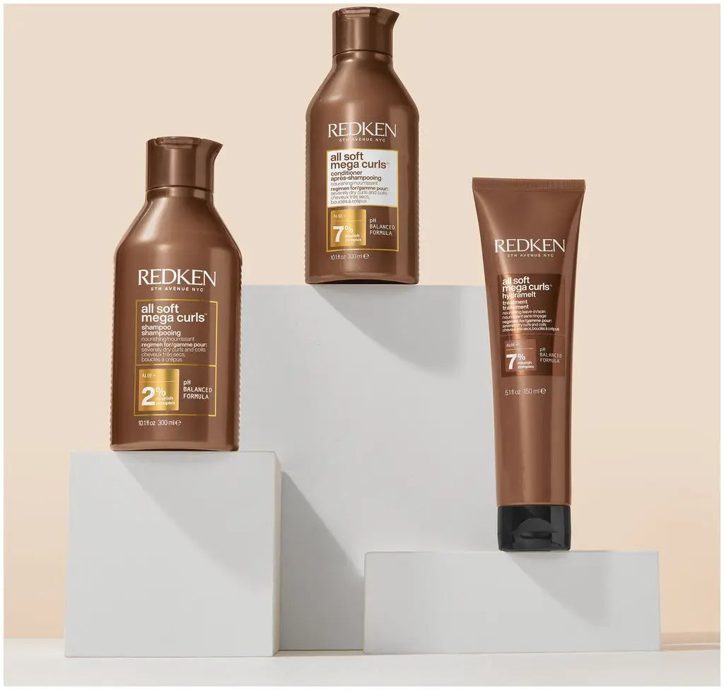 Redken hair care products for soft mega curls in the Redken For Curly Coily & Wavy Hair collection.