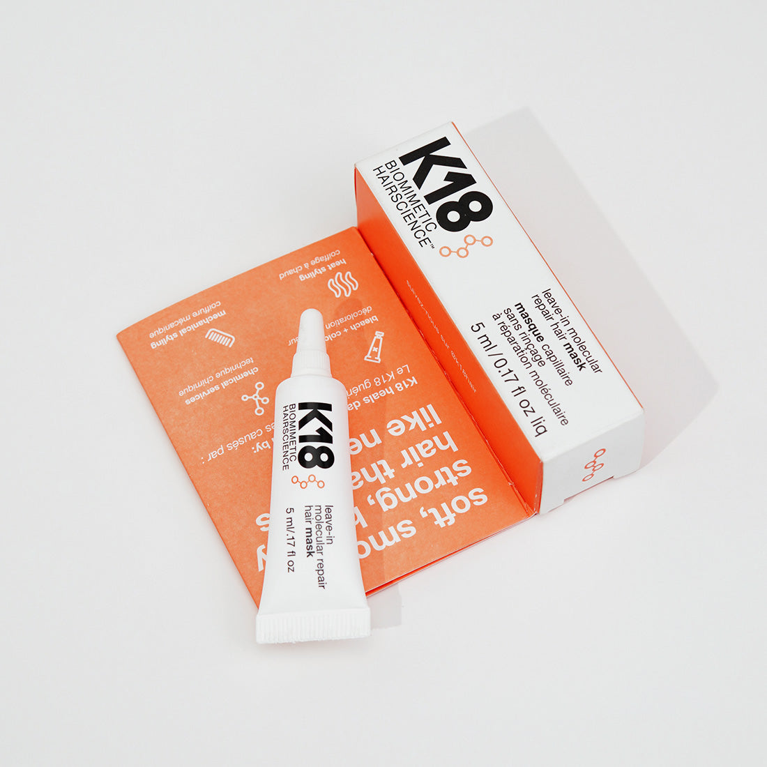 K18 Hair Mask Sample with Box and Instructions from Damaged Hair Shampoo Collection