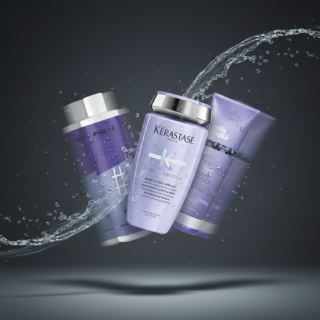 Purple shampoo collection - Kérastase, Joico, Milkshake violet toning shampoos for blonde and silver hair