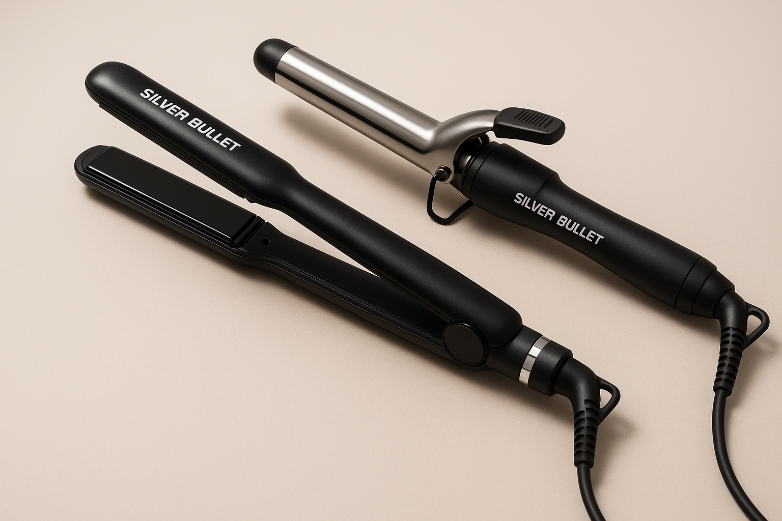 Silver Bullet professional hair styling tools including titanium straighteners, ceramic irons and hot air styling brushes