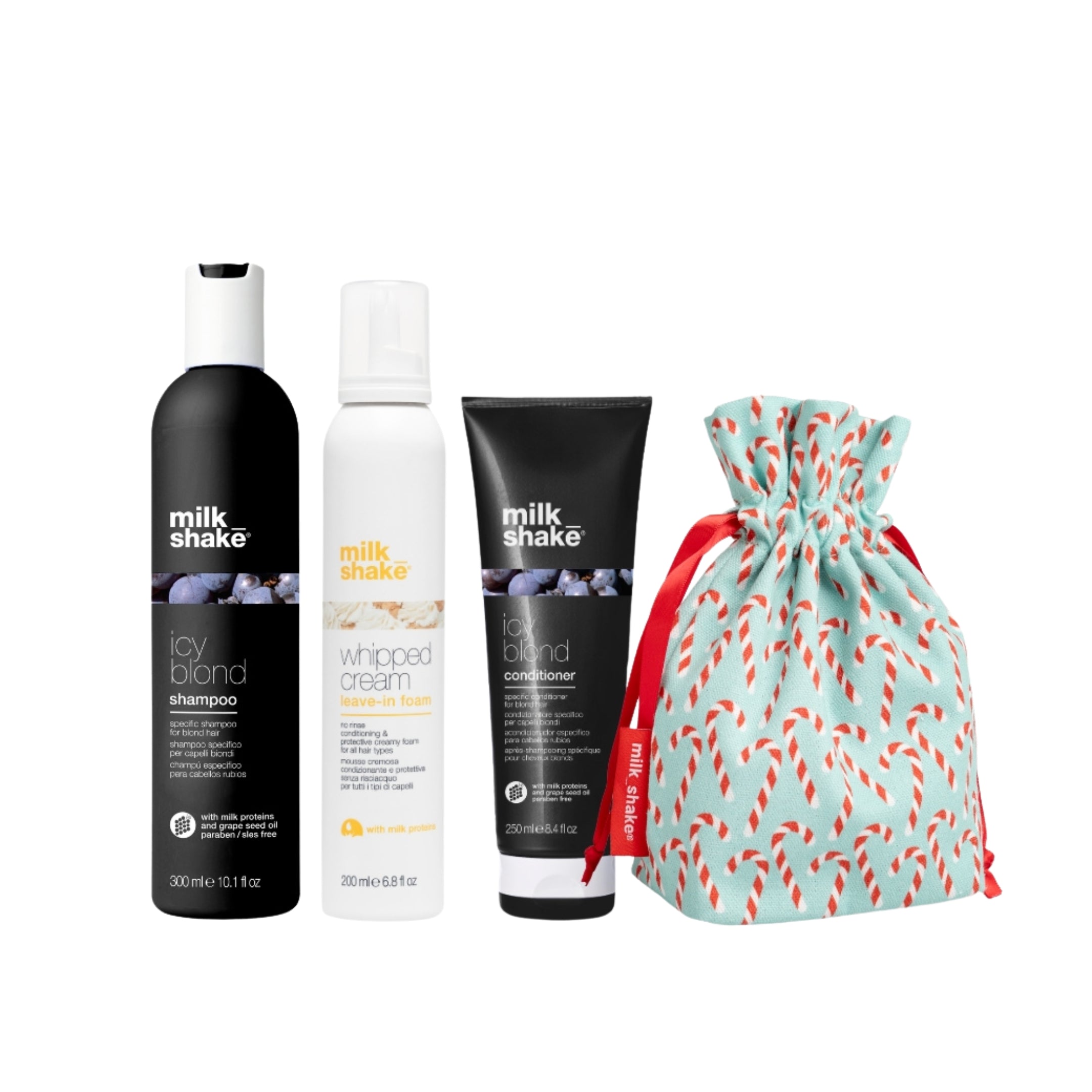 Milk Shake Icy Blond Holiday Gift Set - Complete Blonde Toning Hair Care Bundle