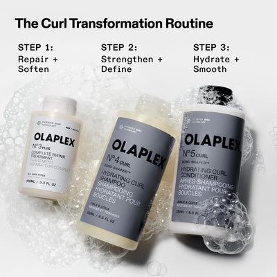 Olaplex curl routine with No.5 Bond Shaper Hydrating Curl Conditioner