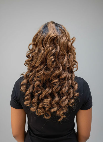 Ruby Wigs | Faith Curly Dark Brown Long Synthetic Wig | 20 Inch