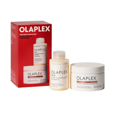 Olaplex Hydration Heroes Hair Set box with No.4 shampoo 100ml and Rich Hydration Mask 200ml