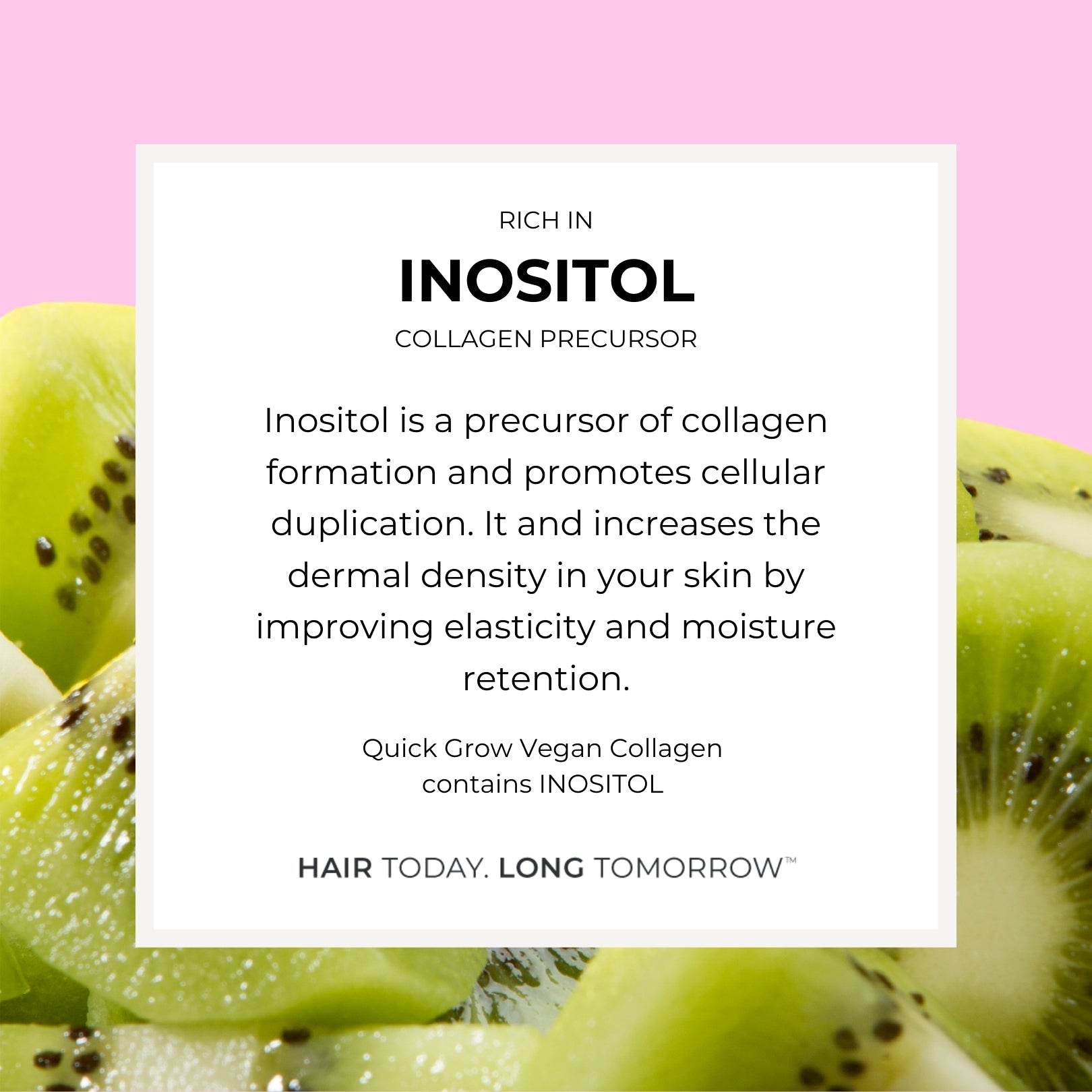 Inositol ingredient benefit graphic for Quick Grow Advanced Hair Growth Capsules Purple 60 Capsules