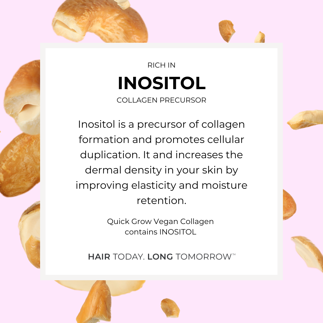 Inositol ingredient benefit graphic for Quick Grow Strawberry Vegan Collagen 450g