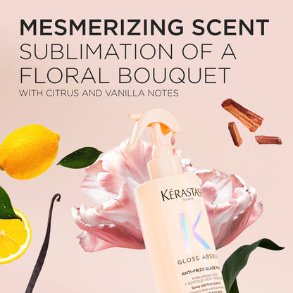 Kerastase Gloss Absolu Anti-Frizz Glaze Milk: Achieve Glossy, Smooth Hair. Shop now for frizz control & radiant shine!