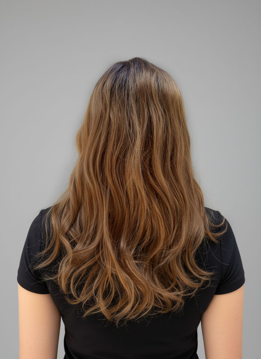 Ruby Wigs | Carmela Golden brown Human Hair wig with long waves