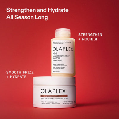 Olaplex No.4 Bond Maintenance Shampoo and Rich Hydration Mask to strengthen and hydrate dry hair