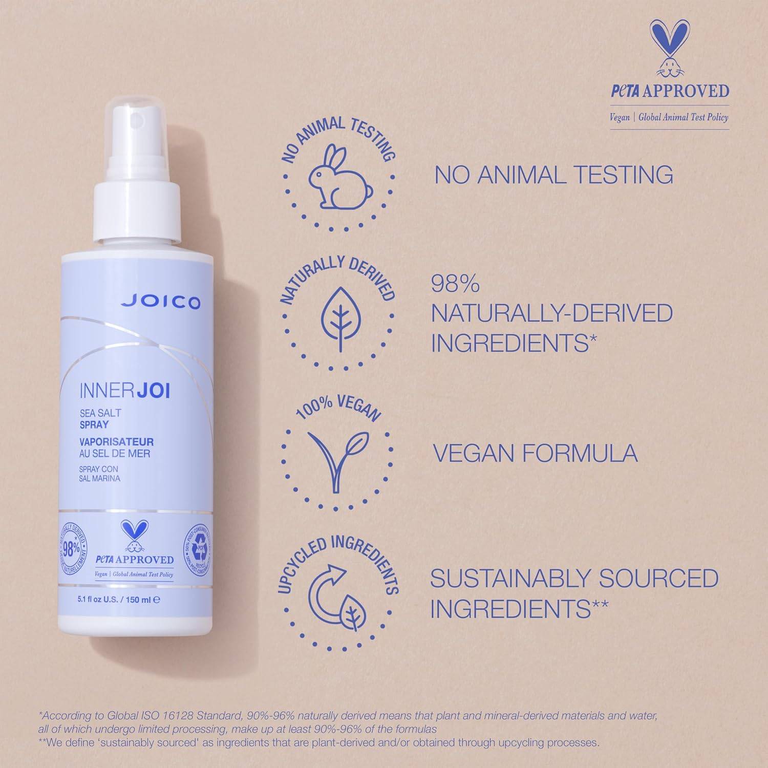 Joico InnerJoi Sea Salt Spray | Styling For All Hair Types | Sulfate & Paraben Free | Naturally-Derived Vegan Formula