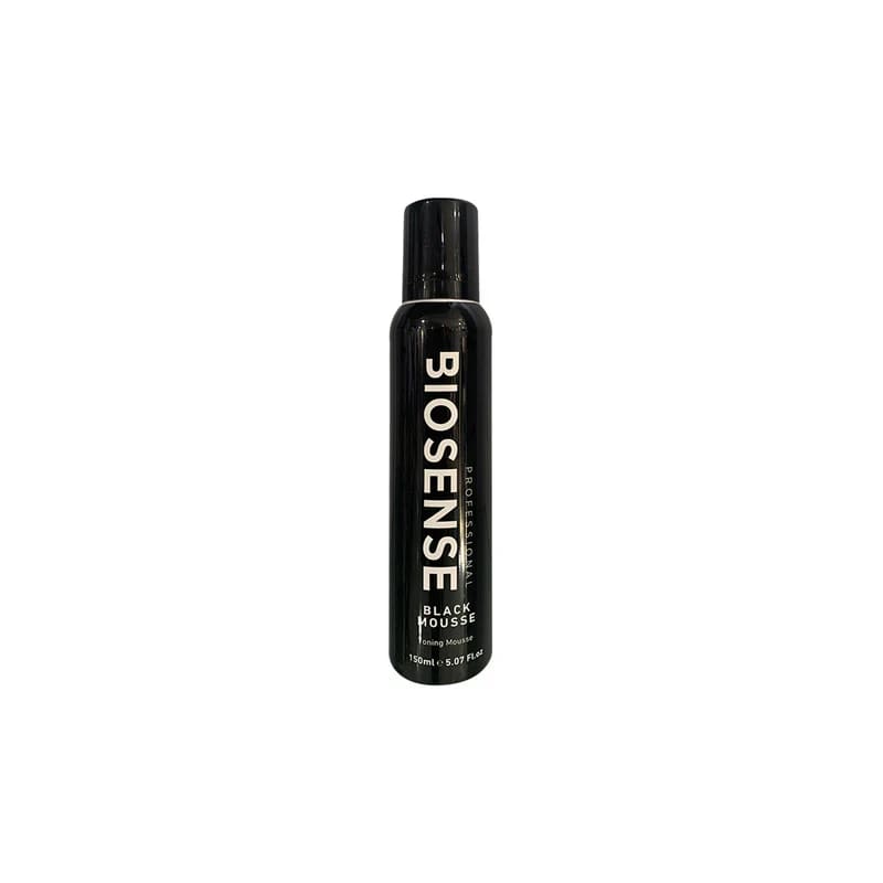 Black aerosol can of Biosense hair product.