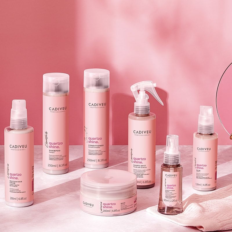Cadiveu Essentials Quartzo Shine Balm Leave-In, 120ml – range benefits and product information graphic
