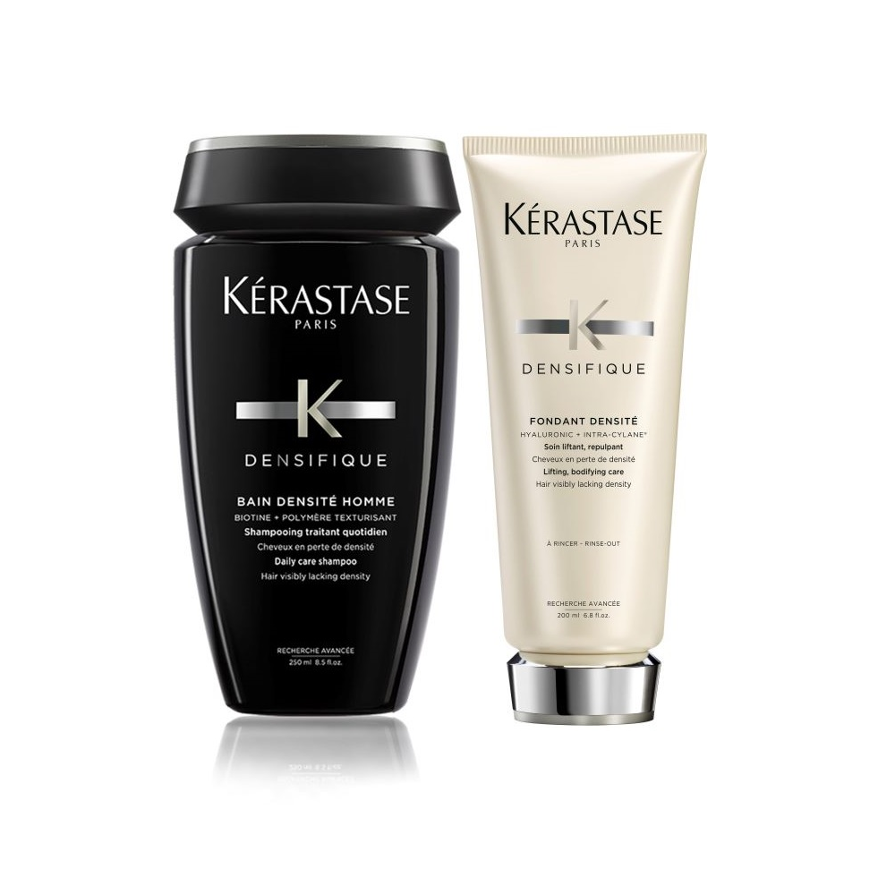 Kérastase Densifique Homme Duo: Shampoo & Conditioner for Hair Loss. Men's Hair Thickening Set for Volume & Density.