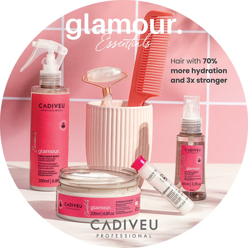 Cadiveu Essentials Glamour Strength Mask, 200ml – range benefits and product information graphic