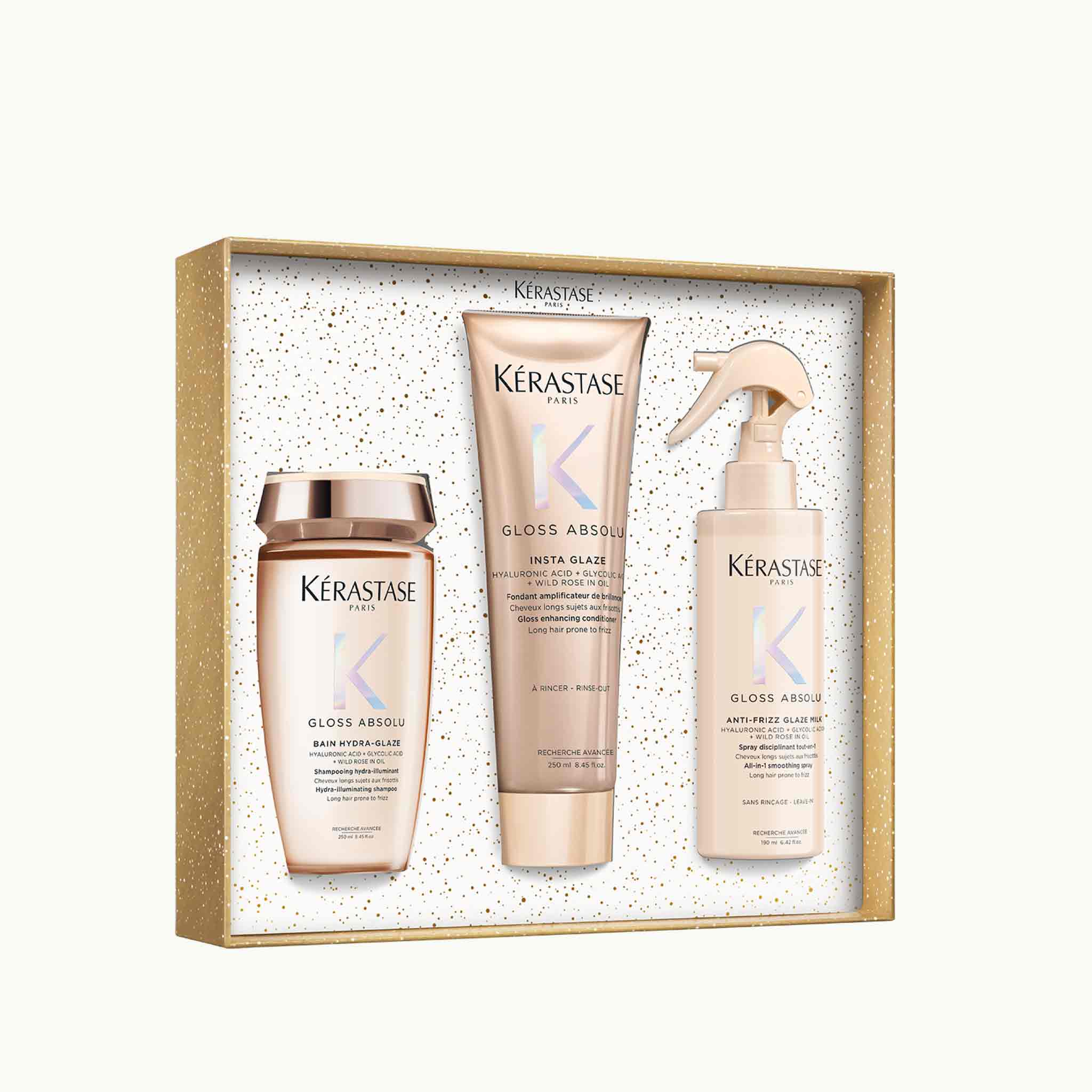 Kérastase シャンプー 2本セット ポンプ付き Kérastase Gloss Absolu Gift Set - Shine & Frizz Control | Partners