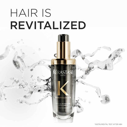 Kérastase Chronologiste Hair Oil: Revitalizing & Fragrant. Nourishing oil for shine & healthy hair. Discover now!
