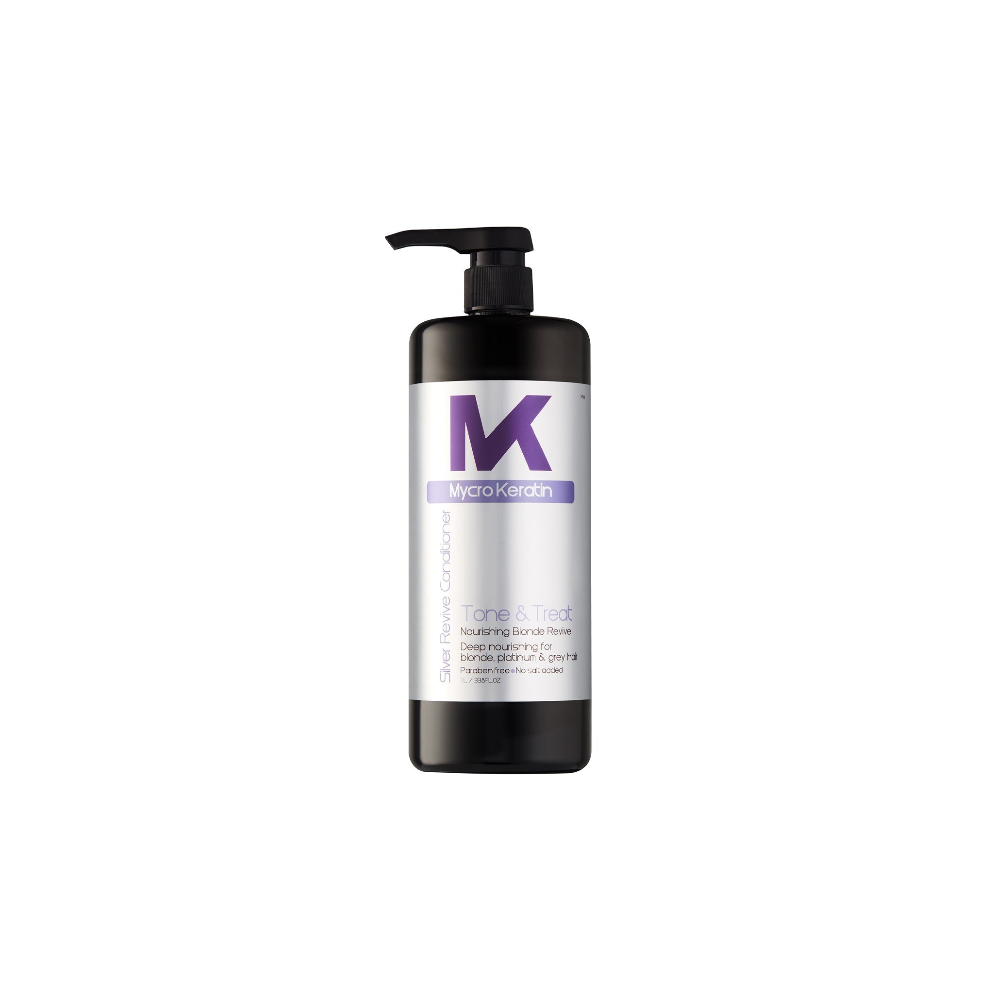 Mycro Keratin Tone & Treat Silver Conditioner: Blonde Hair Toning, Silver Conditioner, Purple Shampoo, Keratin Safe