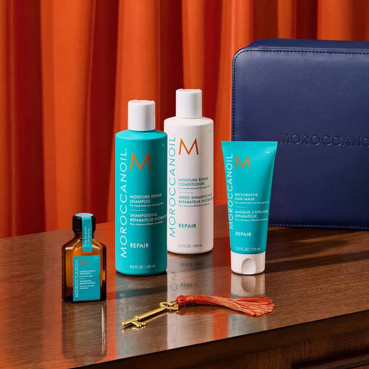 Moroccanoil Repair 2026 holiday gift set contents for damaged, weakened hair