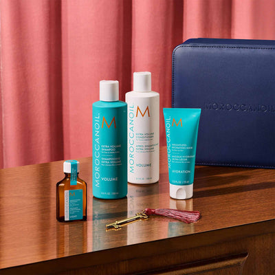 Moroccanoil Volume 2026 holiday gift set contents for fine, flat hair