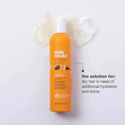Milkshake Moisture & More Shampoo: Hydrating Shampoo for Dry Hair & Shine | 300ml Bottle