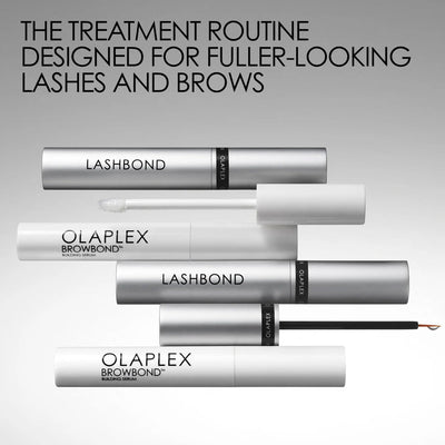 Olaplex Lashbond & Browbond Serums: Achieve Fuller Lashes & Brows. Lash & Brow Growth Serums on a light grey background