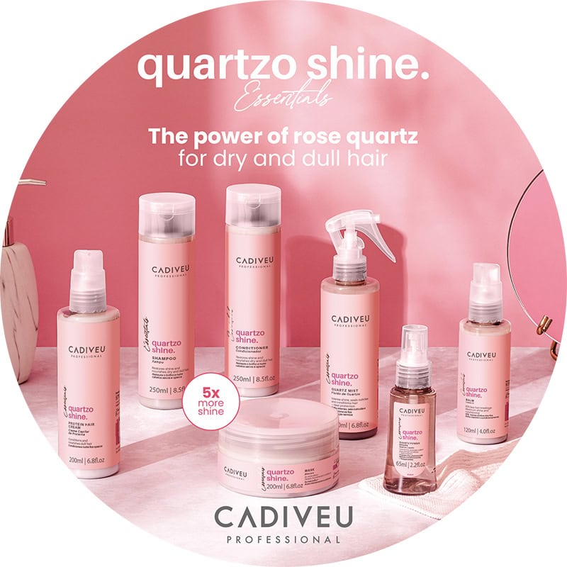 Cadiveu Essentials Quartzo Shine Conditioner, 250ml – range benefits and product information graphic