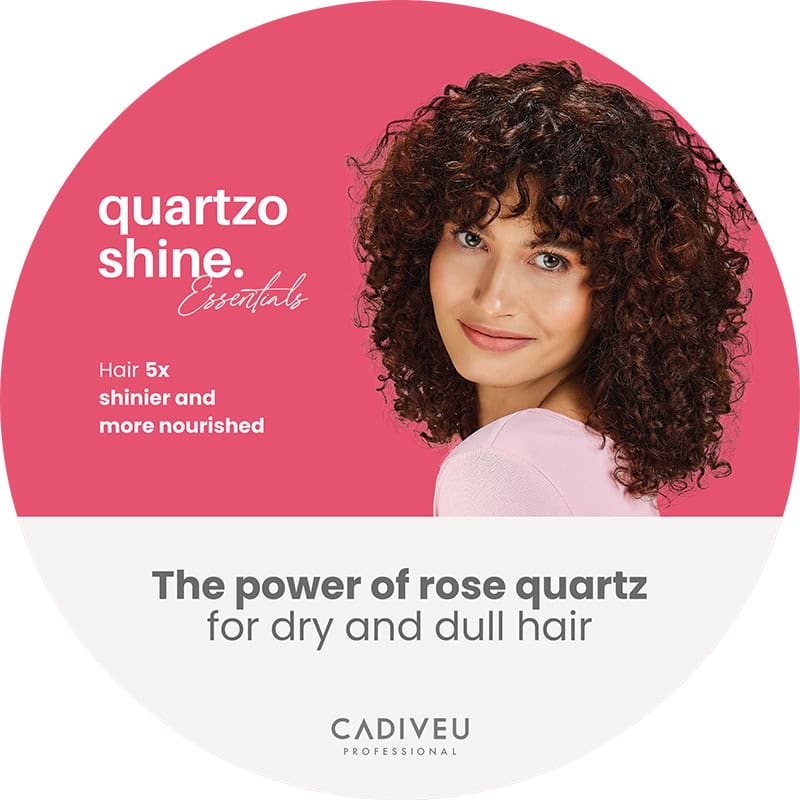 Cadiveu Essentials Quartzo Shine Balm Leave-In, 120ml – range benefits and product information graphic