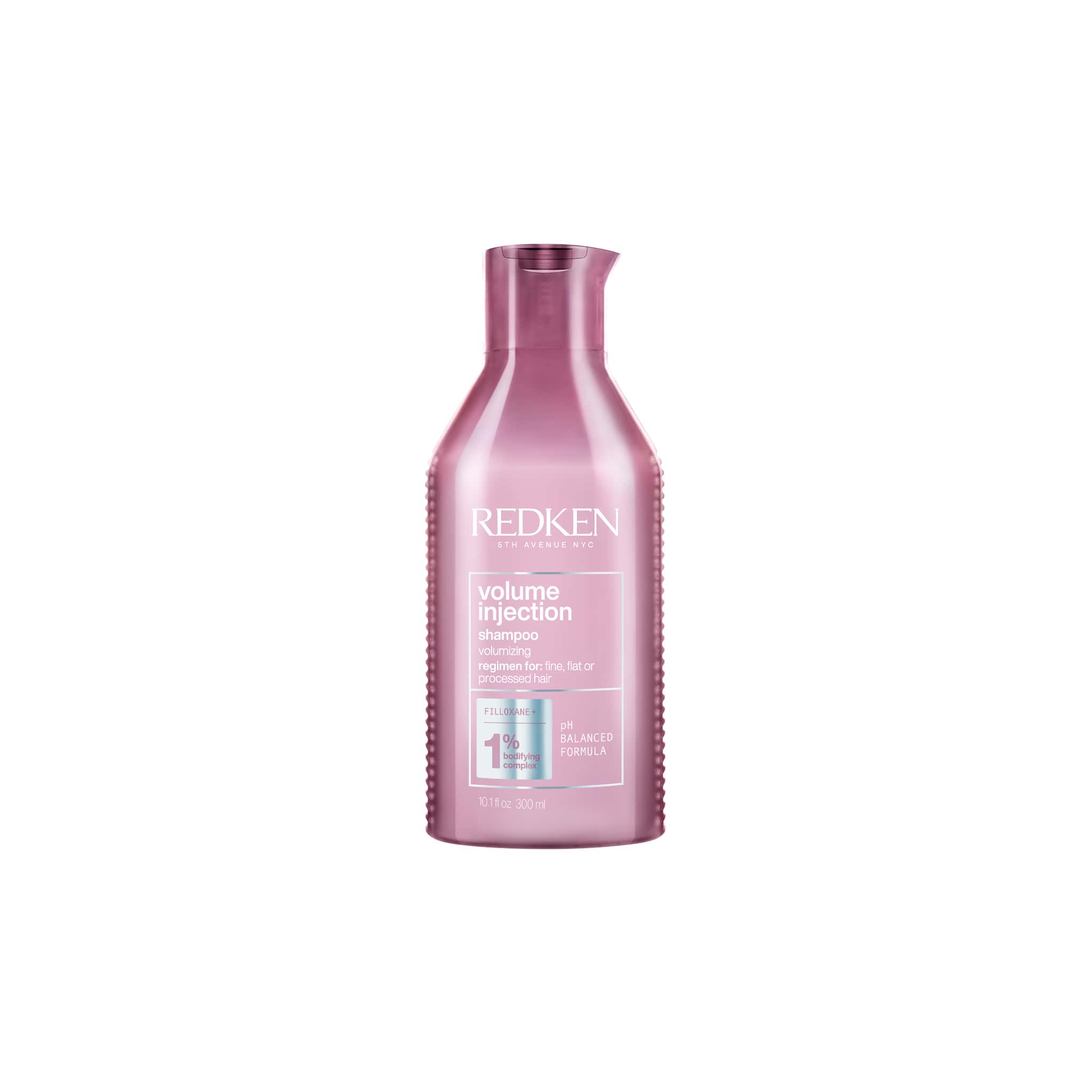 Redken Volume Injection shampoo 300ml bottle on a white background