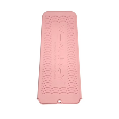 Veaudry Heat Mat Pink: Heat-Resistant Styling Mat & Travel Pouch