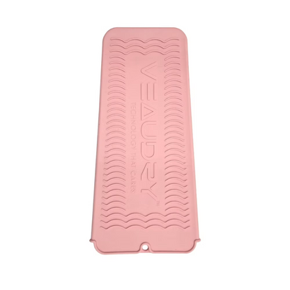 Veaudry Heat Mat Pink: Heat-Resistant Styling Mat & Travel Pouch
