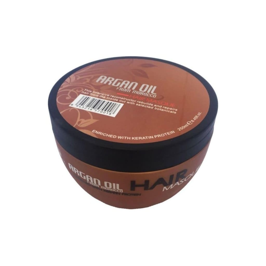 Circular container of Argan Oil Smoothing, Repairing Keratin Mask 200g for hair care