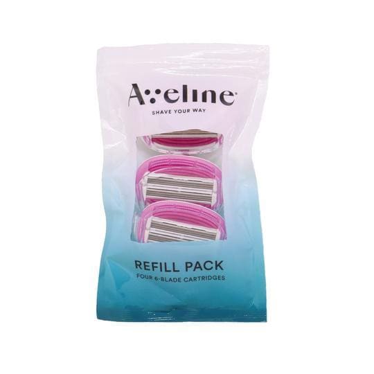 Refill pack of pink Aveline womens shaver blade cartridges for Aveline brand shavers