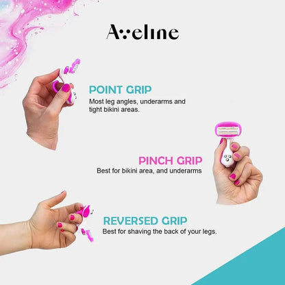 Aveline Razor Grip Styles: Leg & Body Shaving Guide - Point, Pinch, Reversed Grip Razor