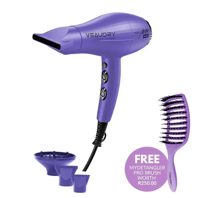 Veaudry MyDryer Ultra Violet Limited Edition (with free detangling brush)