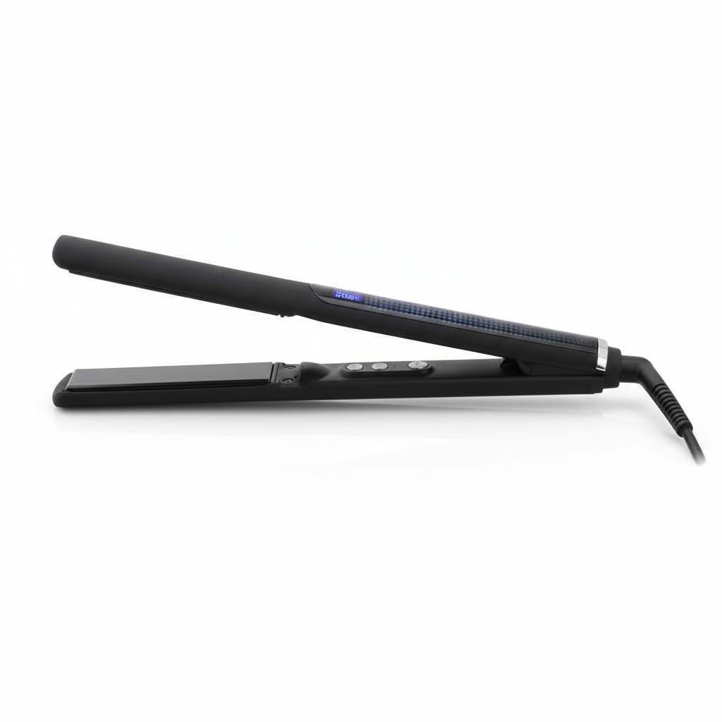 Silver Bullet Glide ceramic straightener black hair straightener with digital display and swivel cord