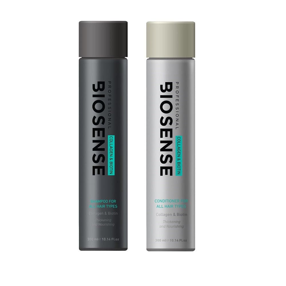 Biosense Biotin Shampoo & Conditioner Duo effectively strengthens hair follicles