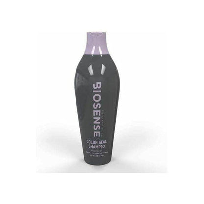 Biosense Color Seal Silver Conditioner 300ml beside a bottle of rose wine for hair care products