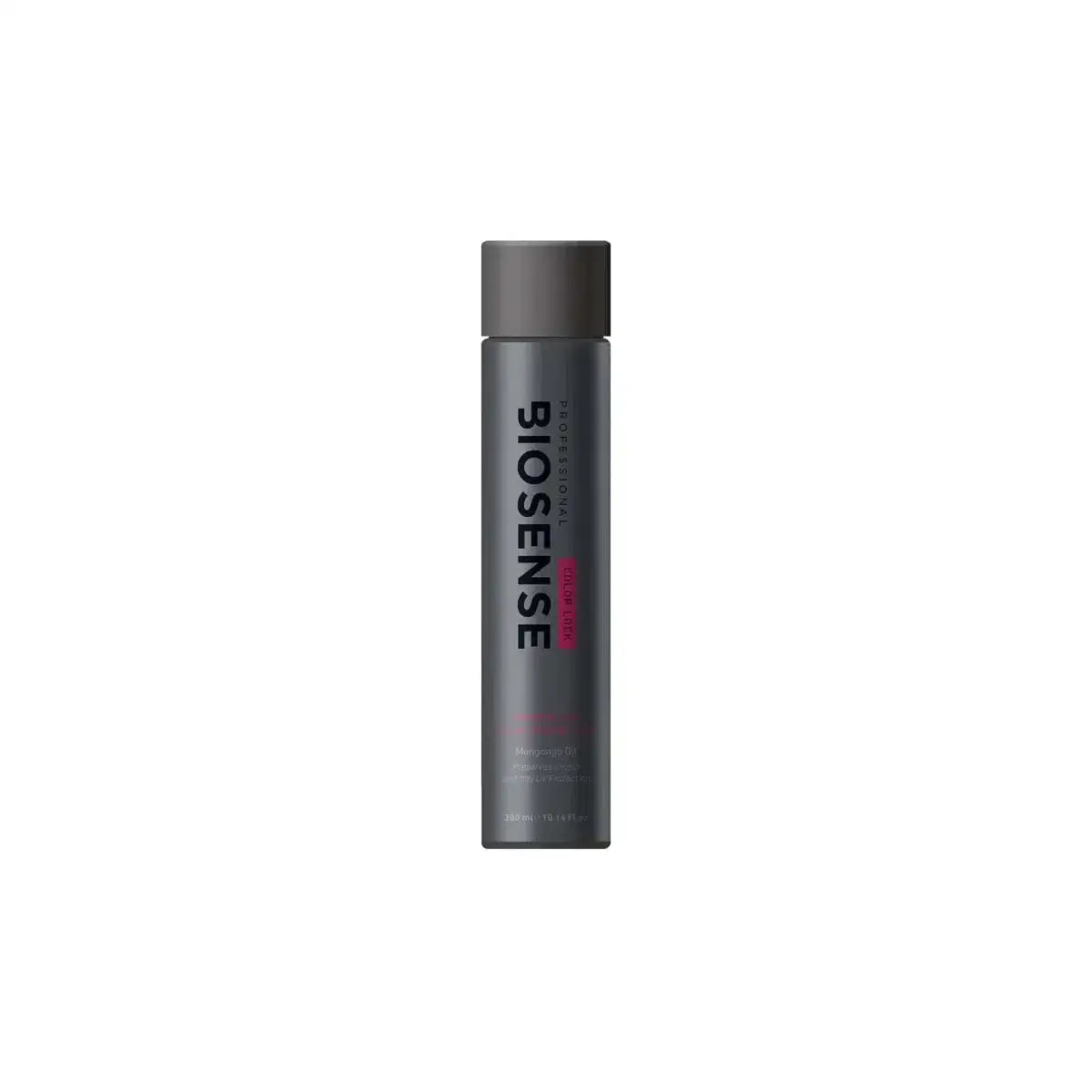 A bottle of red rose deod spray shown with Biosense Colour Seal Shampoo 300ml Sulfate Free