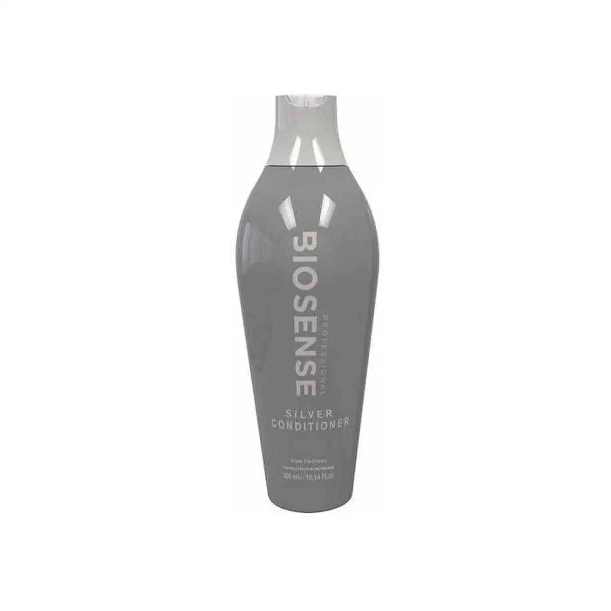 Biosense Silver Conditioner for Blonde Hair 300ml beside vodka bottle to remove unwanted yellow