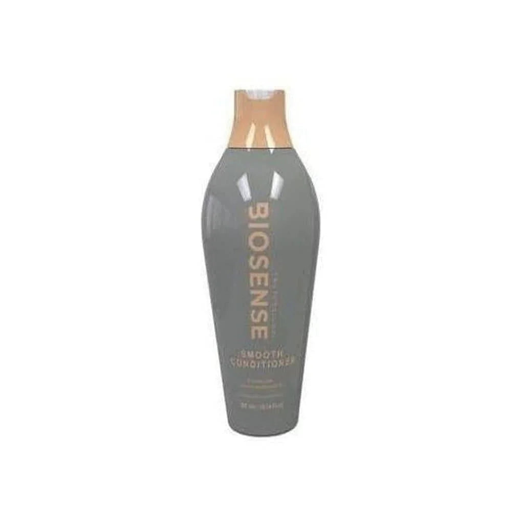 Bottle of Rose Champagne next to Biosense Smooth Conditioner 300ml Antibacterial & Smoothing