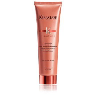 Kerastase Discipline Curl Ideal Oleo Curl Cream 150ml coral-colored hair care tube