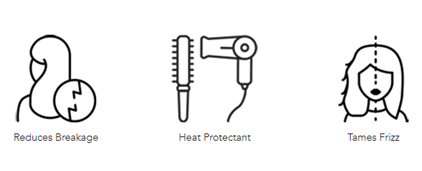 Simple line drawings of hair care concepts and tools with Kerastase Discipline Curl Ideal Cream