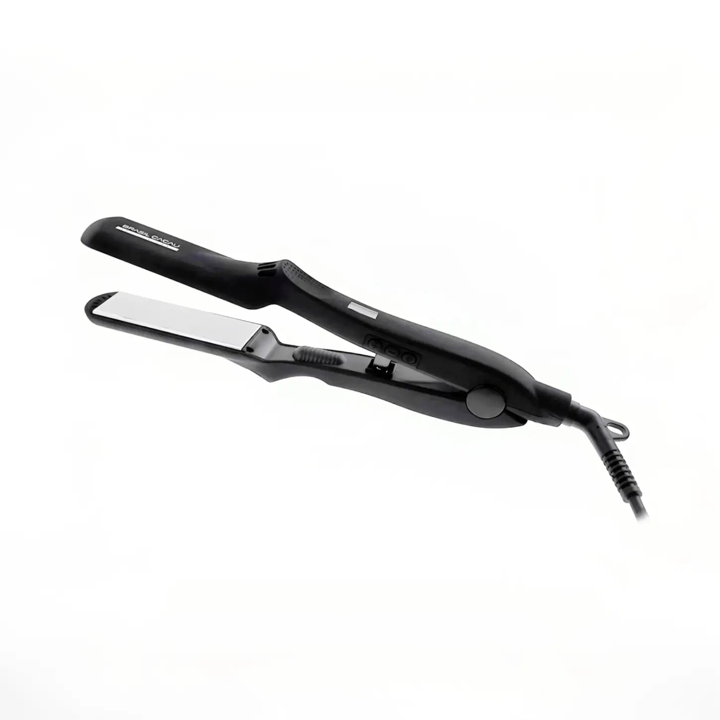 Black Hair Straightening Iron Brasil Cacau Keratin Accelerator 32mm with Enhanced Ionic Technology